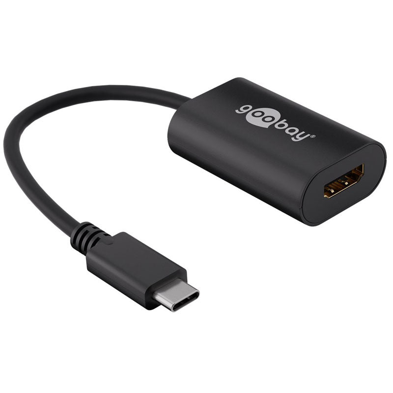 GOOBAY USB-C (M) na HDMI (Ž) 4k 60 Hz 0,2 m črn adapter