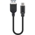 GOOBAY USB-C (M) na USB A (Ž) (USB 3.0) 0,2 m črn polnilni in sync kabel
