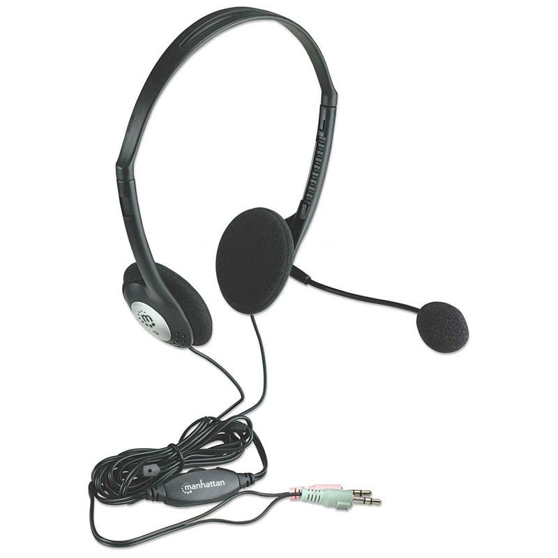 MANHATTAN Stereo 3,5mm žične z mikrofonom slušalke
