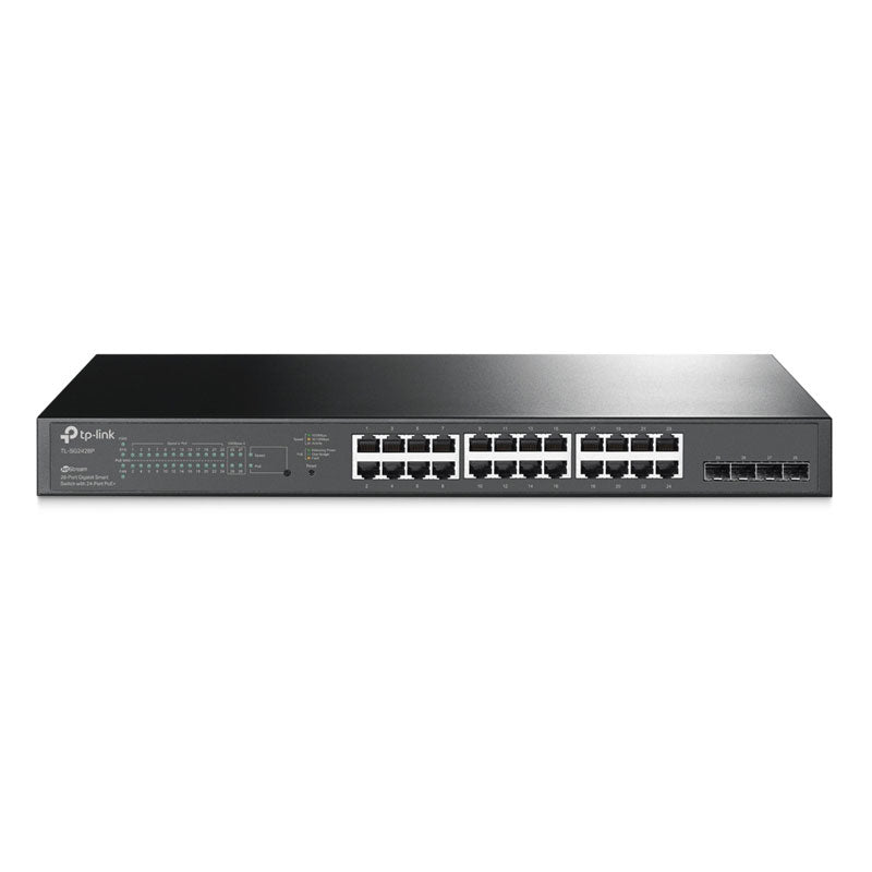 TP-LINK JetStream TL-SG2428P 28-vratno 24x gigabitno PoE+ RJ45 4x gigabitno SFP pametno mrežno stikalo