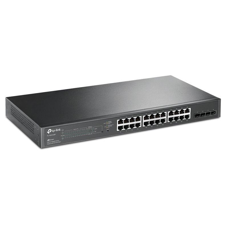 TP-LINK JetStream TL-SG2428P 28-vratno 24x gigabitno PoE+ RJ45 4x gigabitno SFP pametno mrežno stikalo