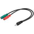 GOOBAY 3,5 mm 4-pin na 2x 3,5 mm (ženski) 3-pin za PC slušalke adapter