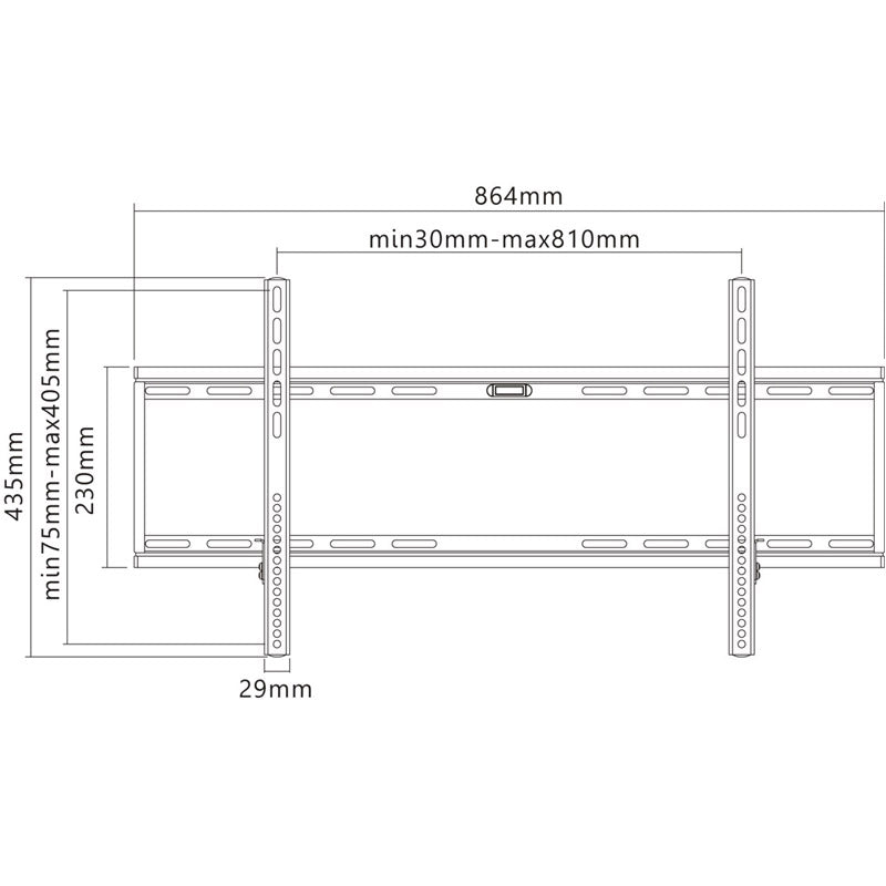 GOOBAY TV Basic Fixed XL 109cm-254cm (43"-100") 75kg stenski nosilec za TV