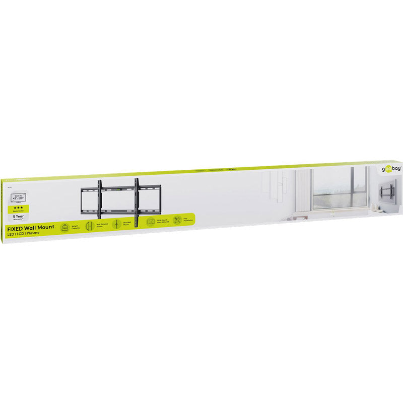 GOOBAY TV Basic Fixed XL 109cm-254cm (43"-100") 75kg stenski nosilec za TV