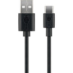 GOOBAY USB-C na USB-A 2.0 (M) 1m črn polnilni in sync kabel