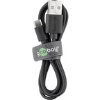 GOOBAY USB-C na USB-A 2.0 (M) 1m črn polnilni in sync kabel