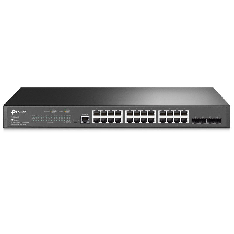TP-LINK JetStream TL-SG3428 28-vratno 24x gigabitno RJ45 4x gigabitno SFP L2 upravljano mrežno stikalo