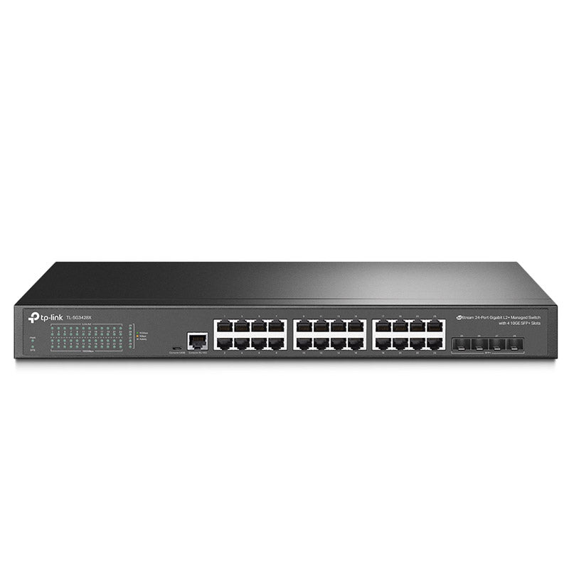 TP-LINK JetStream SG3428X 28-vratno 24x Gigabit RJ45 4x 10GE SFP+ L2+ upravljano mrežno stikalo