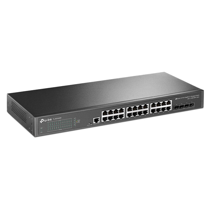 TP-LINK JetStream SG3428X 28-vratno 24x Gigabit RJ45 4x 10GE SFP+ L2+ upravljano mrežno stikalo
