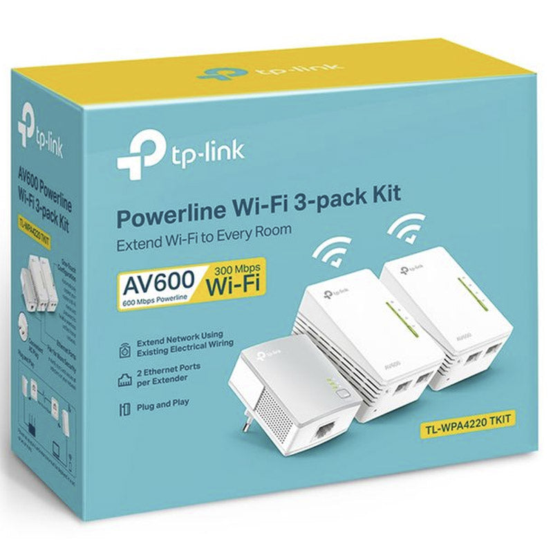 TP-LINK TL-WPA4220 TKIT AV600 300Mbps brezžični 3-pack powerline starter kit adapter
