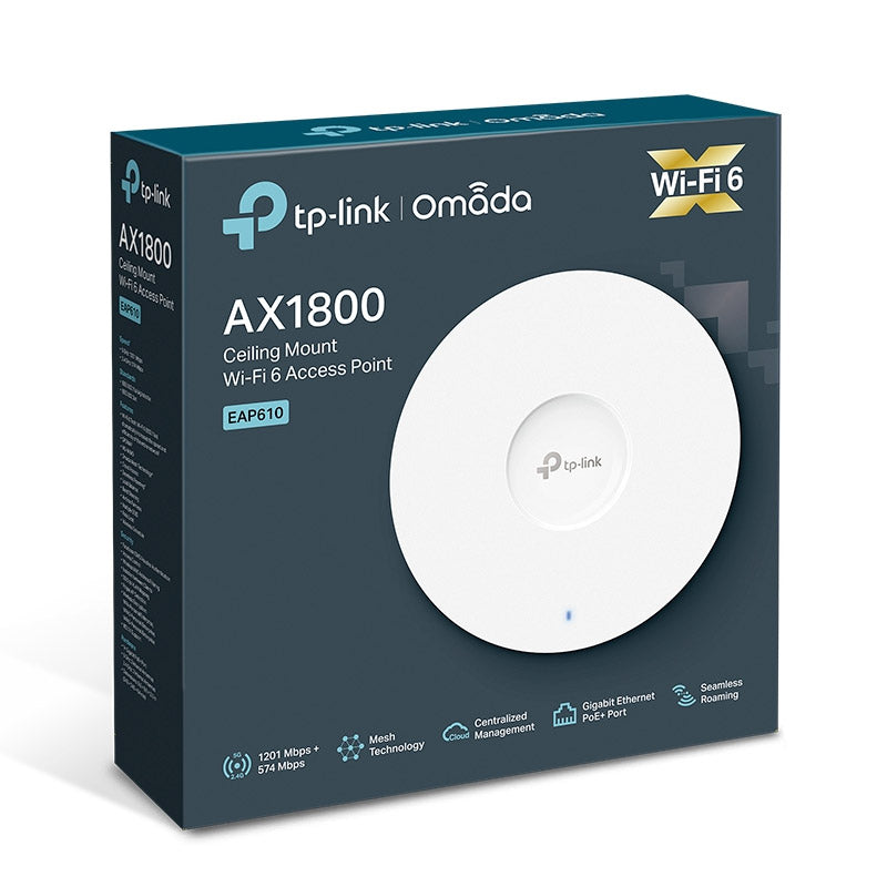 TP-LINK EAP610 AX1800 Wi-Fi dvopasovna stropna brezžična dostopna točka (AP)