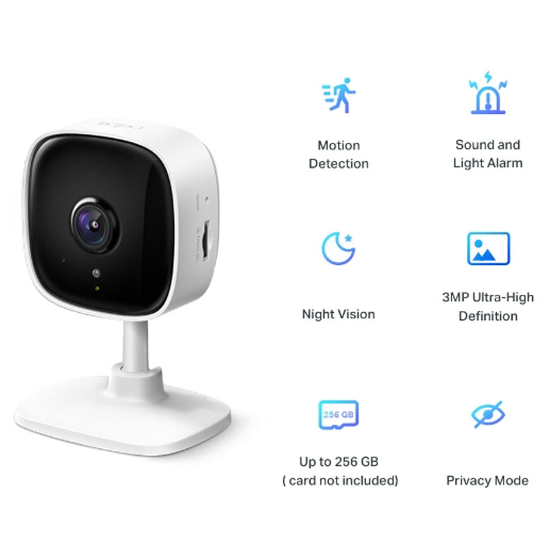 TP-LINK Tapo C110 3MP FHD dnevna/nočna Wi-Fi bela nadzorna kamera