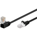 GOOBAY U/UTP CAT 5e kotni 90° 1m črn patch kabel