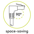 GOOBAY U/UTP CAT 5e kotni 90° m črn patch kabel