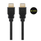 GOOBAY Ultra High Speed ​​HDMI (M/M) 2.1 8K 60Hz 0,5m z Ethernet pozlačen črn kabel