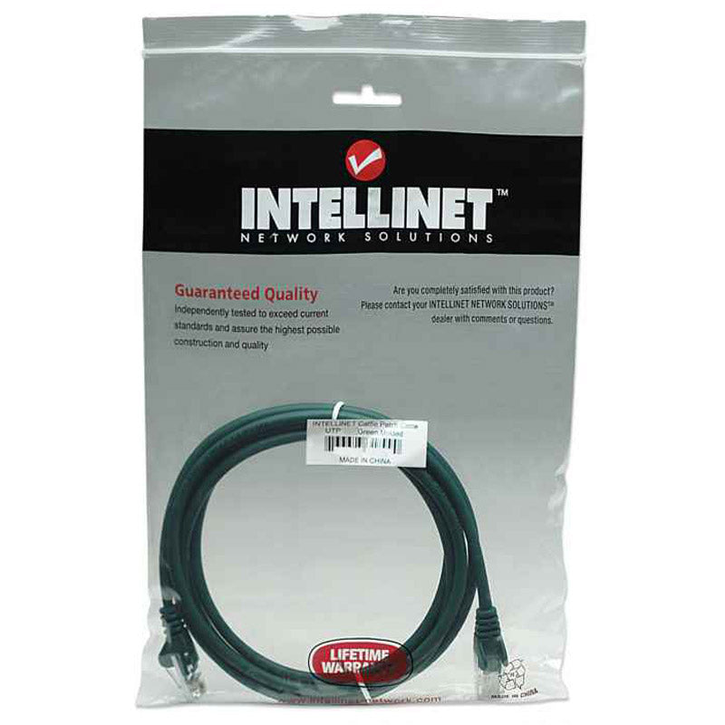 INTELLINET CAT5e UTP 5m, zelen mrežni priključni patch kabel