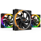 BE QUIET! LIGHT WINGS (BL076) trojni paket RGB 120mm 4-pinski PWM ventilator