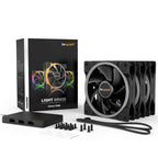 BE QUIET! LIGHT WINGS (BL076) trojni paket RGB 120mm 4-pinski PWM ventilator