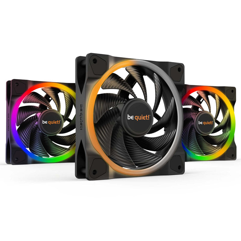 BE QUIET! LIGHT WINGS visokohitrostni (BL077) Triple-Pack RGB 120mm 4-pinski PWM ventilator