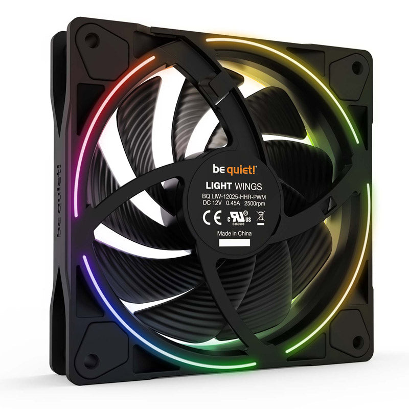 BE QUIET! LIGHT WINGS visokohitrostni (BL077) Triple-Pack RGB 120mm 4-pinski PWM ventilator