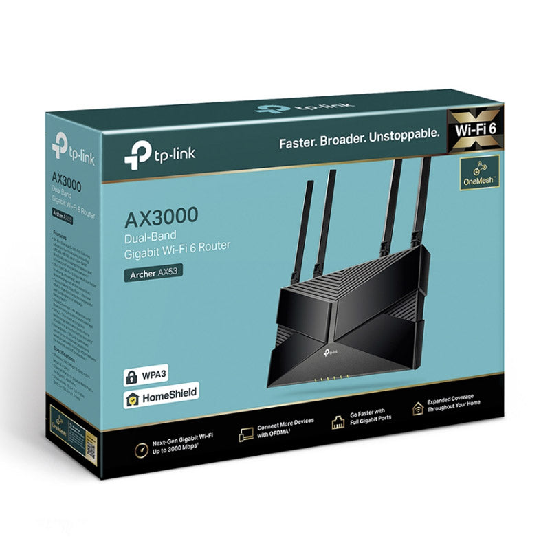 TP-LINK Archer AX53 AX3000 Dual Band Gigabit Wi-Fi 6 brezžični usmerjevalnik-router