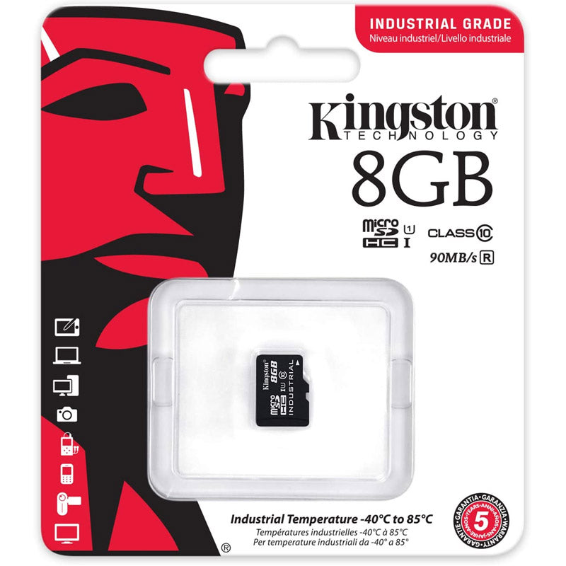 KINGSTON Industrial microSD 8GB UHS-I hitrostni razred 10, adapter, pomnilniška kartica SDCIT2/8GB