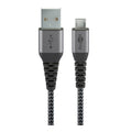 GOOBAY micro USB na USB-A 2.0 0,5m priključni kabel s kovinskimi vtiči vesoljsko siva/srebrna