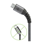 GOOBAY micro USB na USB-A 2.0 0,5m priključni kabel s kovinskimi vtiči vesoljsko siva/srebrna