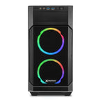 SHARKOON V1000 mATX RGB okno igričarsko črno ohišje