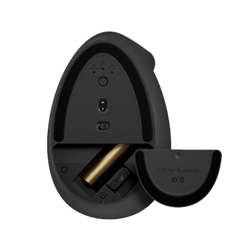 LOGITECH Lift vertikalna ergonomska brezžična optična miška, črna