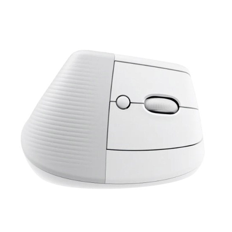 LOGITECH Lift vertikalna ergonomska brezžična optična mini bela miška