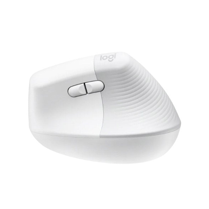 LOGITECH Lift vertikalna ergonomska brezžična optična mini bela miška