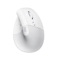 LOGITECH Lift vertikalna ergonomska brezžična optična mini bela miška