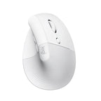 LOGITECH Lift vertikalna ergonomska brezžična optična mini bela miška