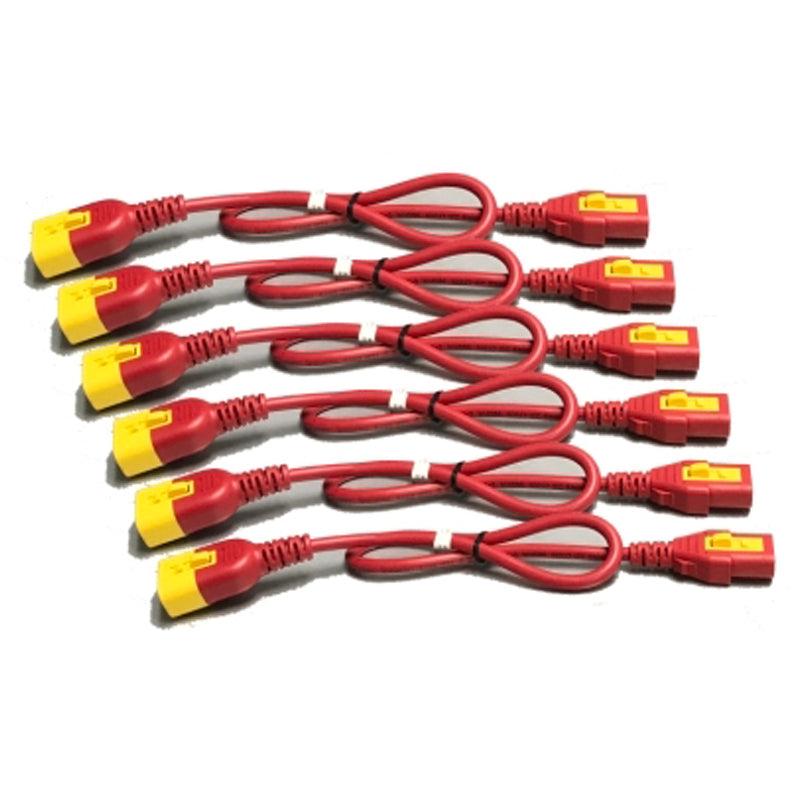 APC IEC KIT 6 10A 0,6m rdeči napajalni kabel za Rack PDU