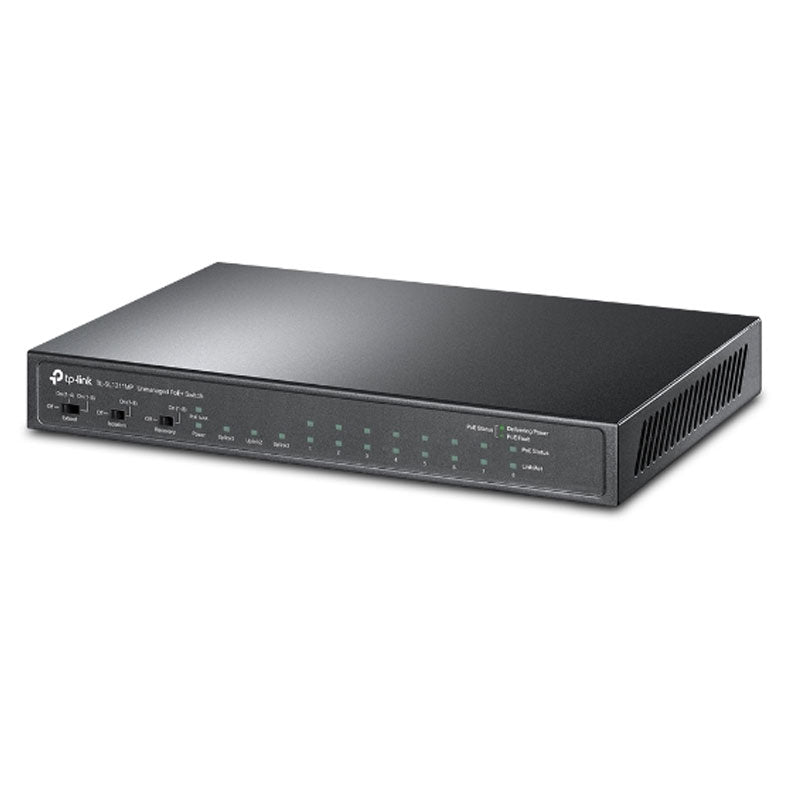 TP-LINK TL-SL1311MP 11-portno 10/100Mbps (8x PoE+) RJ45 2x Gigabit RJ45 1x Gigabit SFP pametno mrežno stikalo