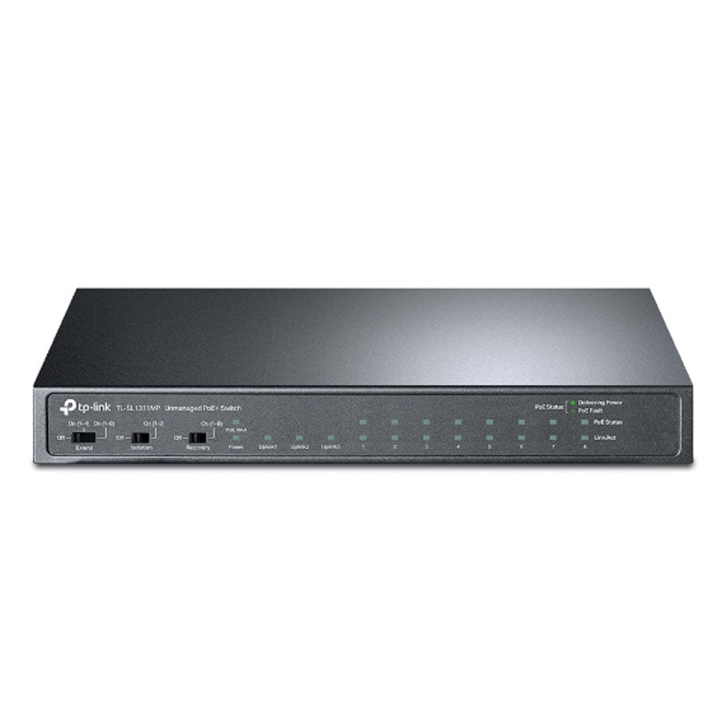 TP-LINK TL-SL1311MP 11-portno 10/100Mbps (8x PoE+) RJ45 2x Gigabit RJ45 1x Gigabit SFP pametno mrežno stikalo