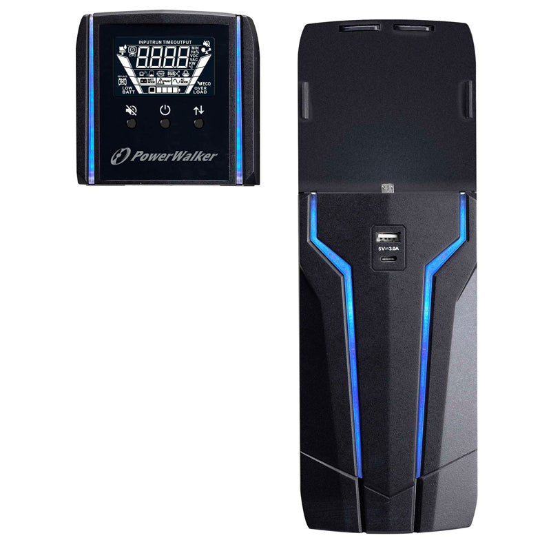 POWERWALKER VI 1500 GXB HID Line-interactive 1500VA 900W RGB UPS gaming, brezprekinitveno napajanje