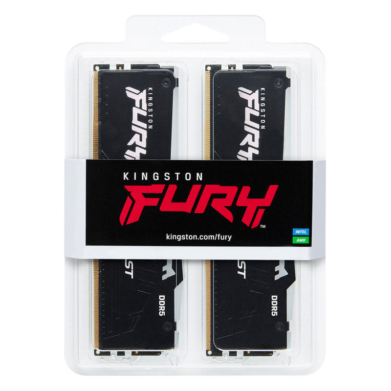 KINGSTON Fury Beast 32GB (2x16GB) 5600MT/s DDR5 CL40 XMP KF556C40BBAK2-32 RGB RAM pomnilnik