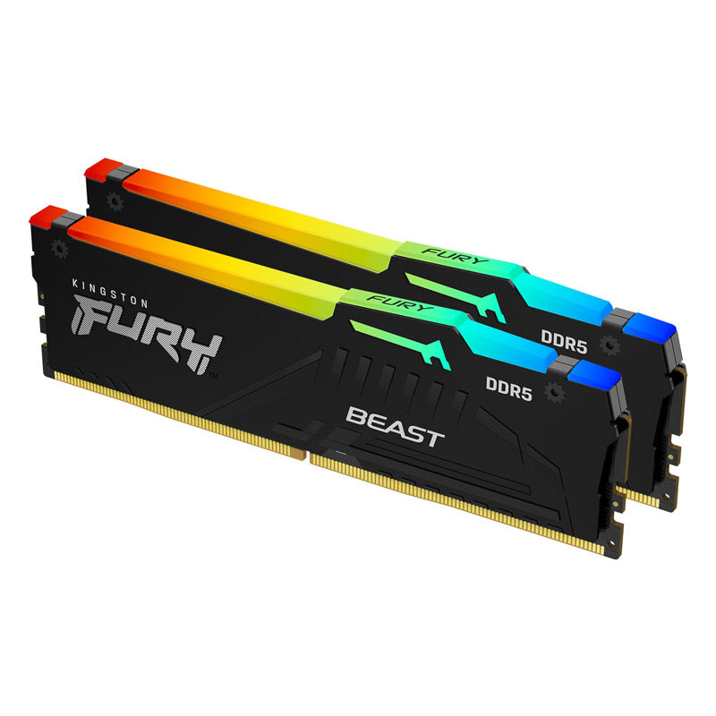 KINGSTON Fury Beast 32GB (2x16GB) 5600MT/s DDR5 CL40 XMP KF556C40BBAK2-32 RGB RAM pomnilnik