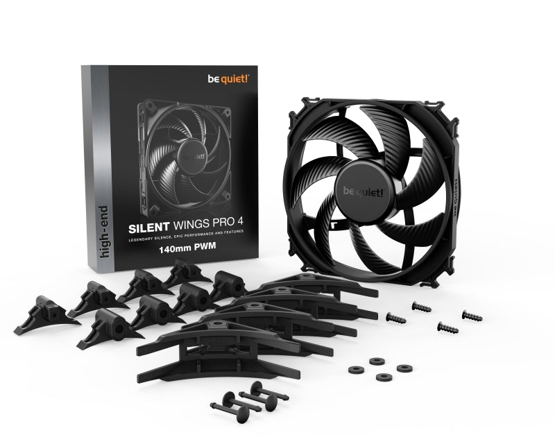 BE QUIET! Silent Wings PRO 4 (BL099) 140mm 4-pinski PWM črn ventilator