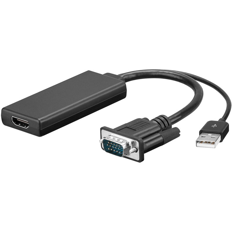 Adapter GOOBAY HDMI na VGA 0,1m (67816) črn