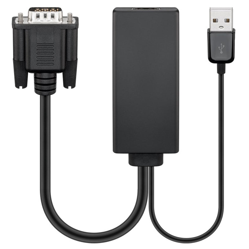 Adapter GOOBAY HDMI na VGA 0,1m (67816) črn