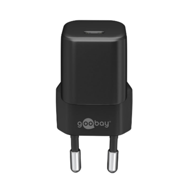 GOOBAY USB-C PD GaN 5V 30W črni hitri polnilec