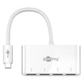 GOOBAY USB-C na 4x USB 3.0 A belo USB vozlišče