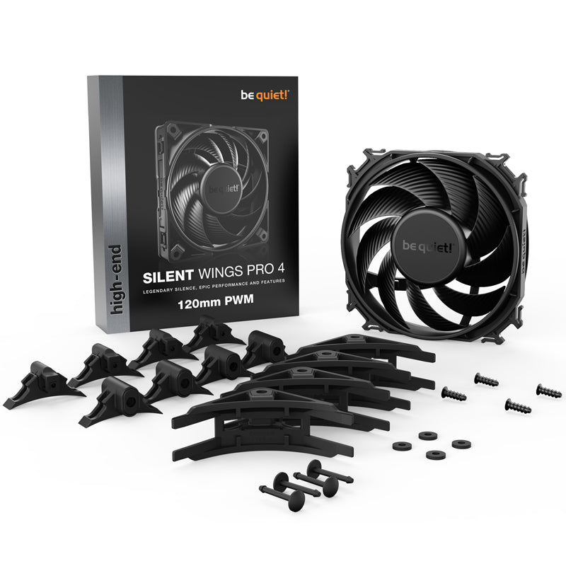 BE QUIET! Silent Wings PRO 4 (BL098) 120 mm 4-pinski PWM črn ventilator