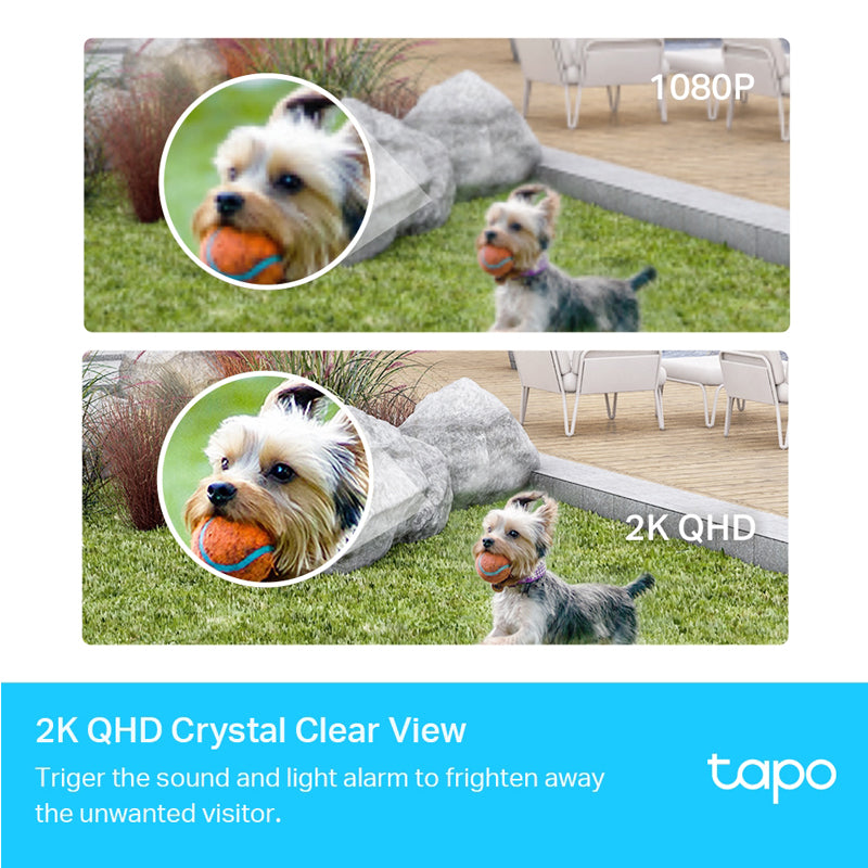 TP-LINK Tapo C420S2 4MP 2K QHD 3,18mm dnevna/nočna WiFi črno/bela brezžična zunanja nadzorna kamera 2 kom