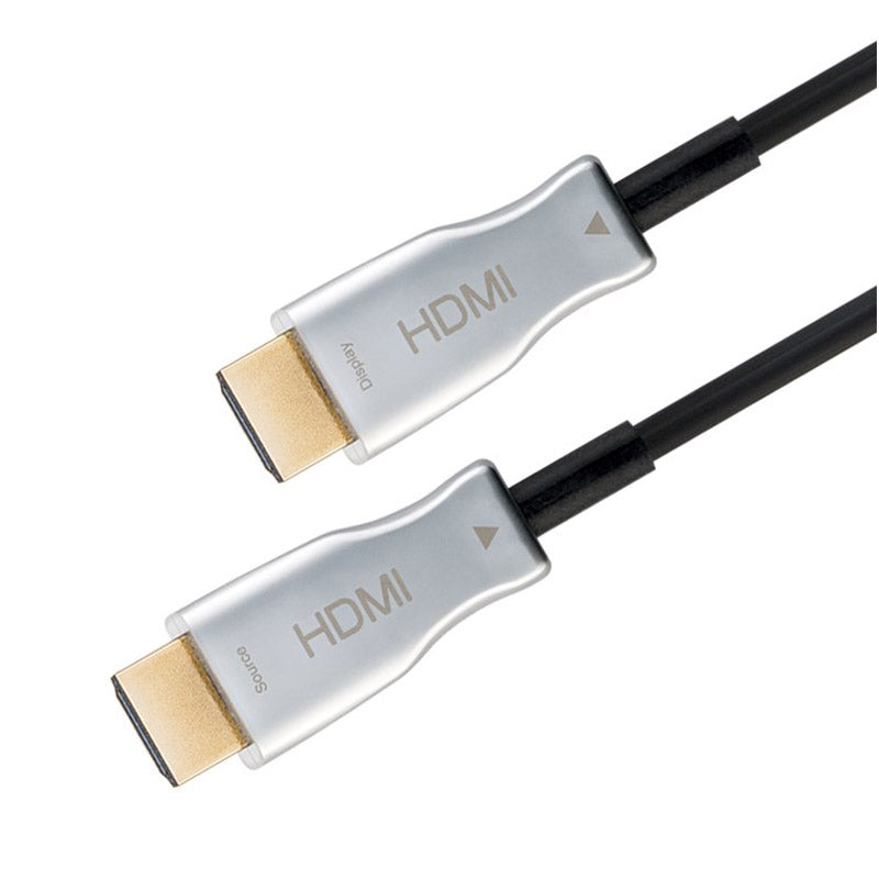 GOOBAY Optical Hybrid High Speed ​​HDMI (M/M) 2.0 4K 60Hz 30m z Ethernet AOC pozlačen črn Optični Hibridni kabel