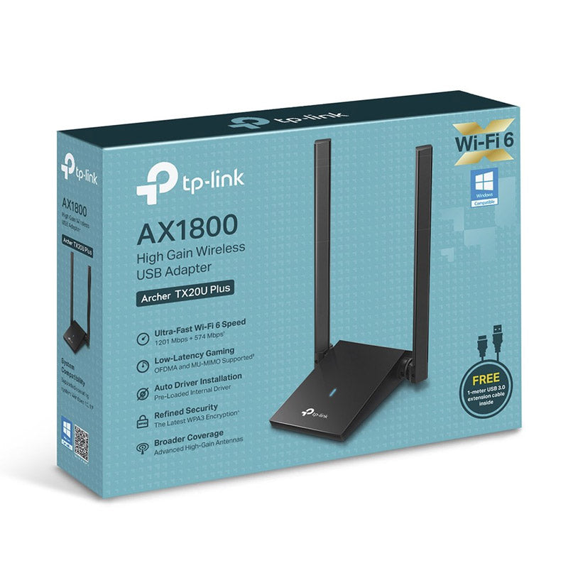 TP-LINK Archer TX20U PLUS AX1800 Wi-Fi 6 USB brezžična mrežni adapter
