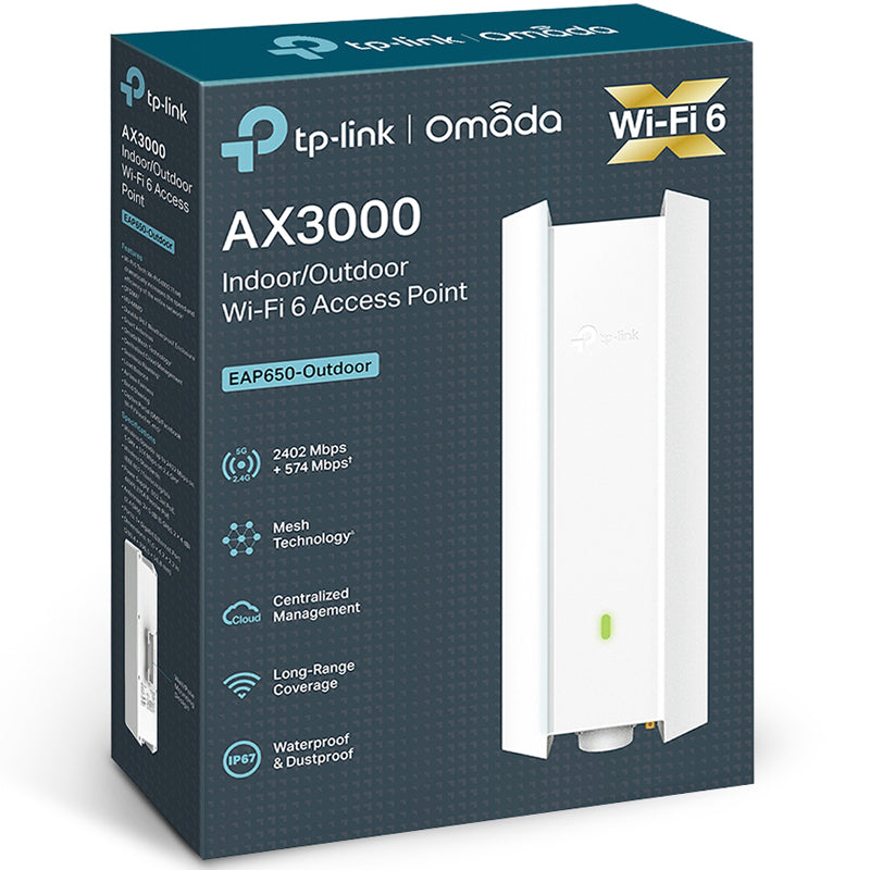 TP-LINK EAP650-OUTDOOR AX3000 WiFi6 2.4/5 GHz notranja/zunanja dostopna točka